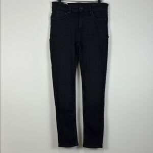 NWT H&M Black Men’s 31x32 Denim Joggers Slim &Denim Button Tie Waist